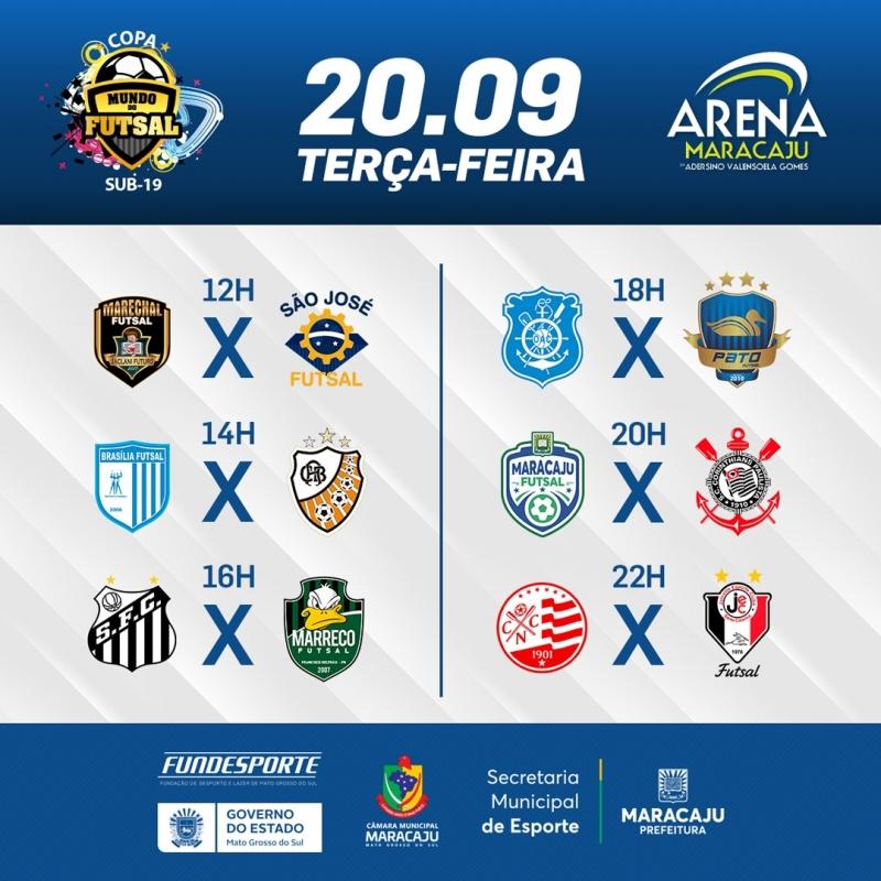 Jogos da Copa Mundo de Futsal tem alterações nos horários no Complexo Poliesportivo Dr. Adersino Valensoela Gomes