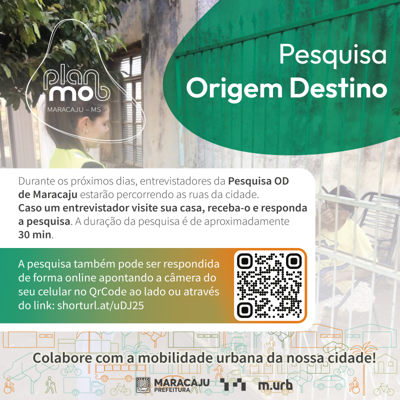 Prefeitura de Maracaju segue com Pesquisa sobre o Plano de Mobilidade Urbana, saiba como Participar;