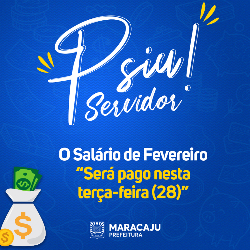 Prefeitura de Maracaju paga servidores públicos nesta terça-feira (28).