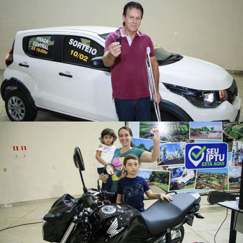 Prefeitura de Maracaju realiza o sorteio do IPTU 2022 e entrega 12 ônibus novos para a frota escolar.