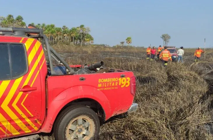 Com monitoramento integral, bombeiros de MS atuam no combate a três incêndios florestais no Pantanal