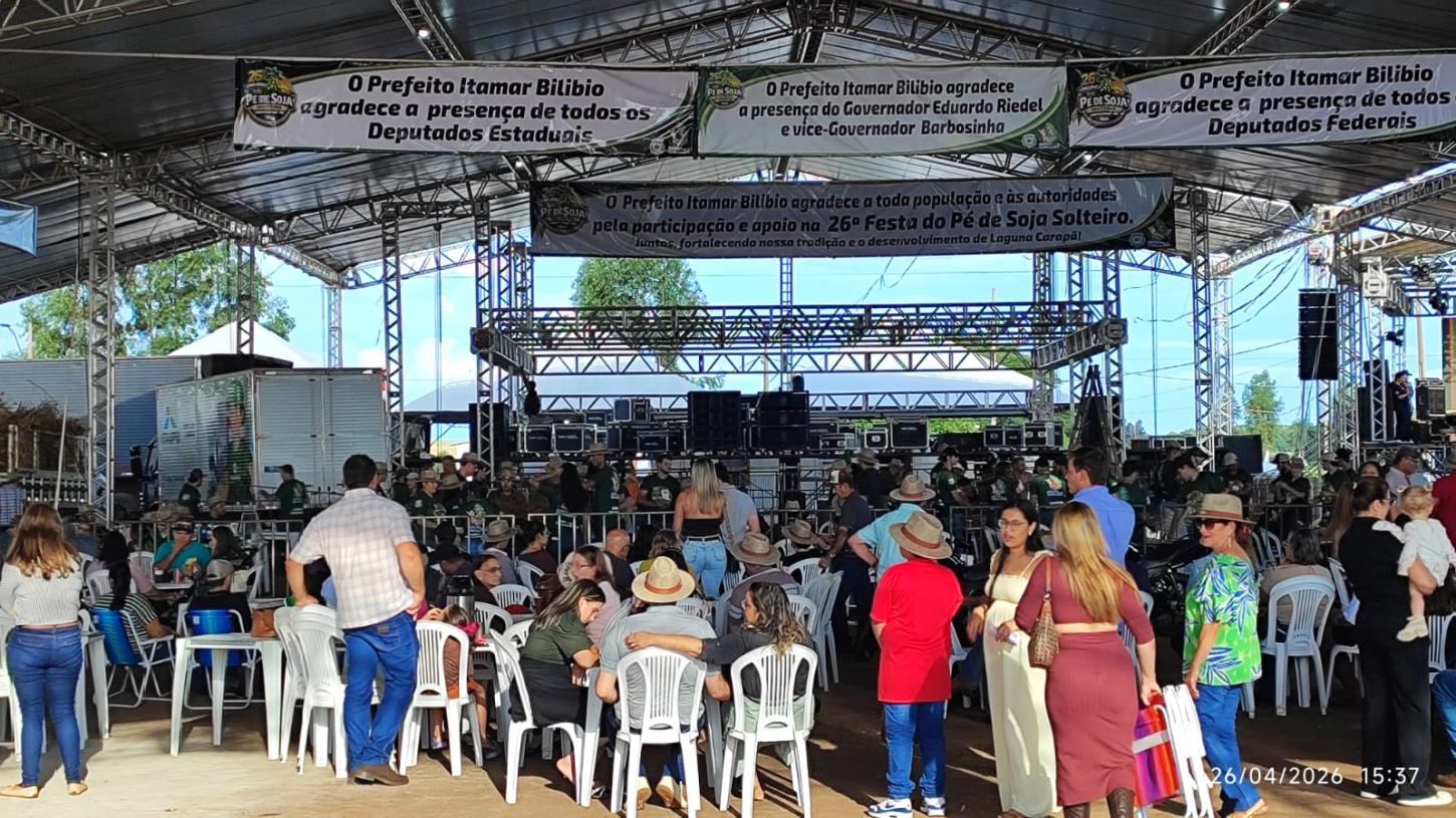 Famílias acompanharam a programação nos três dias e reforçaram o clima de tradição, convivência e sucesso da festa em Laguna Carapã
