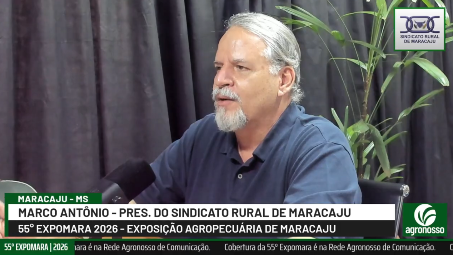 Presidente do Sindicato Rural no Podcast Agronosso durante a Expomara 2026