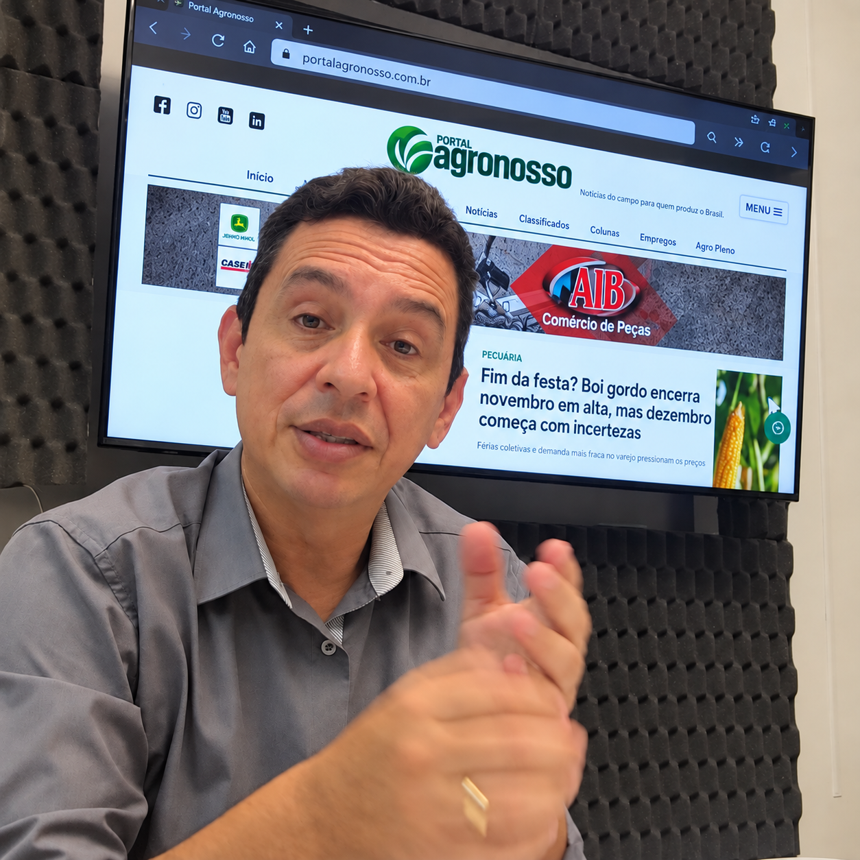 Marcos Rondon, jornalista e apresentador da Rede Agronosso e Rede Top FM, reforça a equipe da superlive com o Maraca na Tela para a apuração do segundo turno das eleições 2026, com transmissão direto de Maracaju